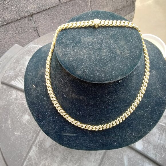 GOLD GODS Necklace Micro Cuban GDC8MMC18 Zumiez 18k Gold Plate Cubic Zirconia - Picture 5 of 8